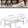 Beautiful large  Acacia wooden Ikea Dining Table Image 4