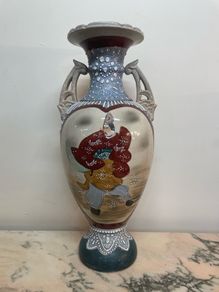 Japanese Satsuma Style Baluster Vases