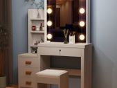 Dressing Table LED with Mirror & Stool