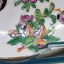 Small Chinese Porcelain Plate Hand Painted Bird, Flowers & Butterflies  14.5cm Image 4