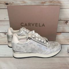 Carvela Silver Snake Sneakers - Brand New In Box