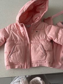 Tommy Hilfiger baby girl coat and dress set