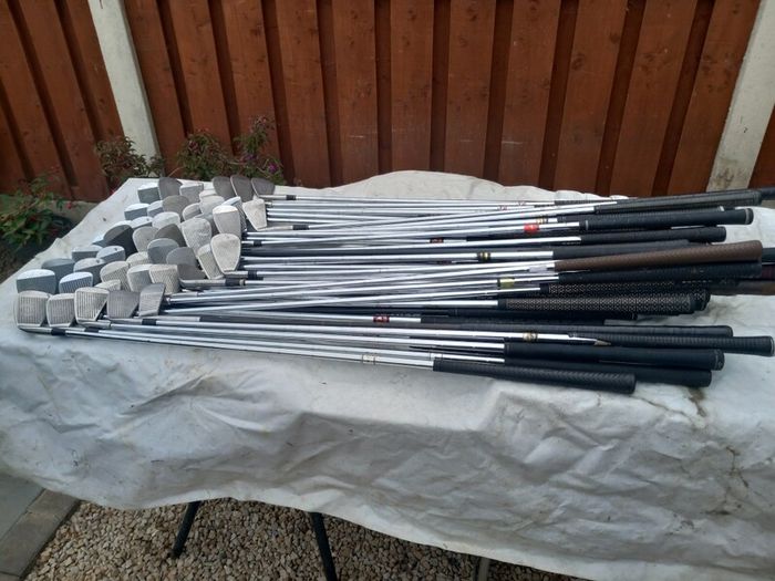 A selection of Golf clubs. Right handed clubs