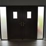 Double French patio doors with side glass panels Image 2