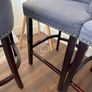 Set of 4 charcoal grey fabric high dining chairs Image 8