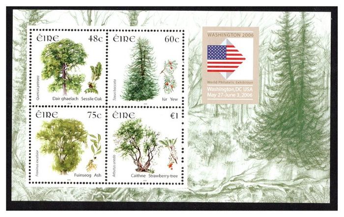 2006 Ireland Washington '06 on Trees Commemorative Stamp Miniature Sheet (MS58) Mint Never Hinged (MNH)