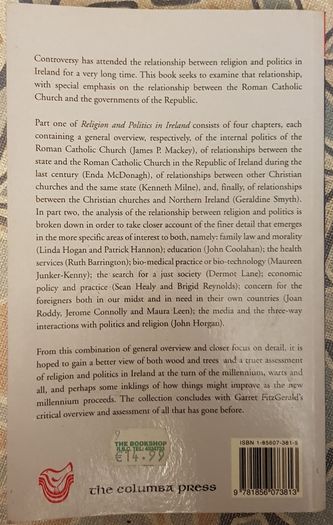 Religion And Politics In Ireland At The Turn Of The Millennium, Eds. James P. Mackey And Enda McDonagh