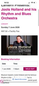 Jools Holland Tickets x3