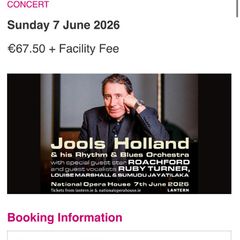 Jools Holland Tickets x3