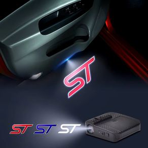 ST Logo Wireless Courtesy Car Door Projector LED Welcome Lights For Ford Puma Mondeo Focus Fiesta Kuga Explorer Everest Decor