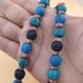 Antique Venetian African Style Melon Shape Glass & Chevron Glass Beads Necklace Image 5