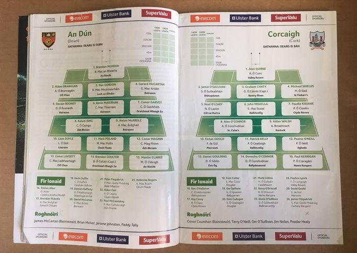 23rd July 2011 GAA (Gaelic Football) Programme. Kildare V Derry & Down V Cork @ Croke Park