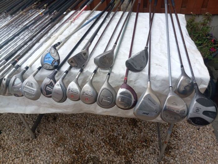 A selection of Golf clubs. Right handed clubs