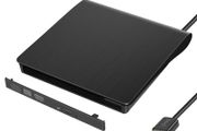 5Gbps USB 3.0 SATA External DVD CD-ROM RW Player 12.7mm Optical Drives Enclosure Case for Laptop Desktop Notebook Computer NO Drive