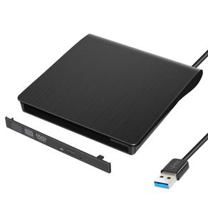 5Gbps USB 3.0 SATA External DVD CD-ROM RW Player 12.7mm Optical Drives Enclosure Case for Laptop Desktop Notebook Computer NO Drive
