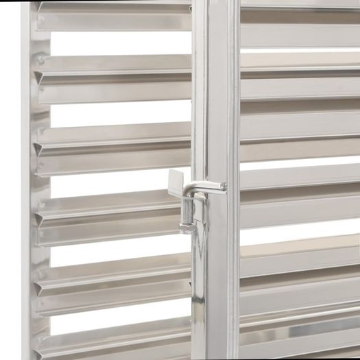 Kitchen Trolley for 16 Trays 38x55x163 cm Stainless Steel