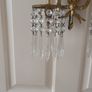 1930's  Brass/Crystal Wall Light. Image 4