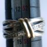 Vintage 9Ct Yellow Gold 375 and Sterling Silver 925 Ring,  Hallmarked 375 - 925  , 3,74g size N1/2 Image 9