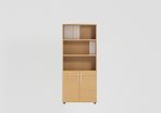 Combo Bookcase 1850mm Part Open Storage - 2 Closed, 3 Open