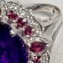 Sterling silver 925 ring with Amethyst and Rhodolite Garnet Image 9