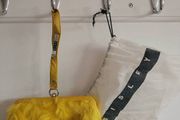 Sisley Yellow Rabbit Fur Bag