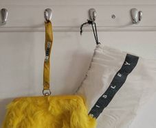 Sisley Yellow Rabbit Fur Bag