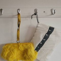 Sisley Yellow Rabbit Fur Bag