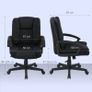 Linen-Look Padded Office Chair - Black Image 3