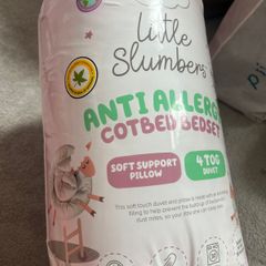 Little Slumbers AntiAllergy Cotbed Bedset - Brand New