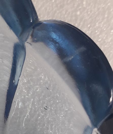 DISH - Art Deco - Blue Glass