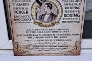 large  gentleman's club metal sign