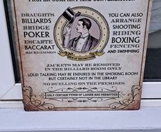 large  gentleman's club metal sign