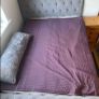 Grey Velvet Double bed Image 3