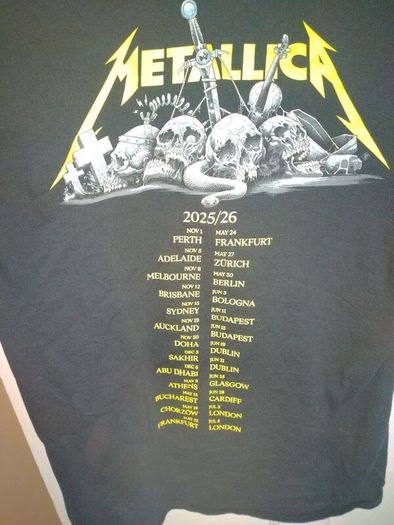 Metallica Tour Shirt 2026
