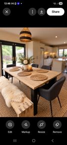 Dining table and chairs