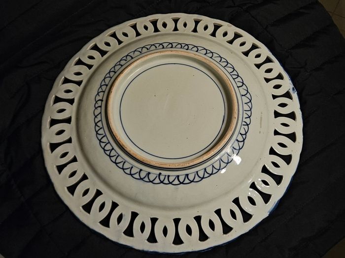Large Asian Chinese or Japanese Reticulated Bowl Plate
