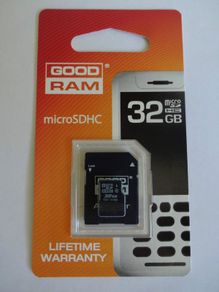 32Gb Micro SDHC Memory Card GoodRam Secure Digital +SD Adapter LIFETIME WARRANTY