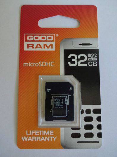 32Gb Micro SDHC Memory Card GoodRam Secure Digital +SD Adapter LIFETIME WARRANTY