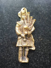 Scottish Bag Piper Door Knocker Solid Brass