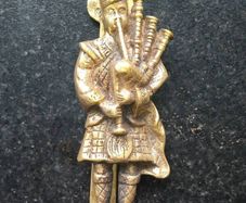 Scottish Bag Piper Door Knocker Solid Brass