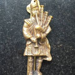 Scottish Bag Piper Door Knocker Solid Brass