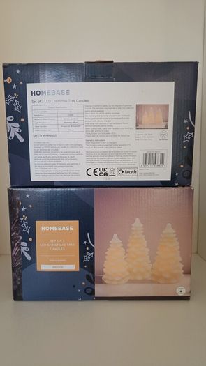 Homebase Set of 3 LED Christmas Tree Candles, 2 Sets