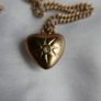 Vintage Gold Plated Korea Necklace and Pendant  Heart Image 2