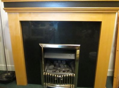 Maple Contemporary Fire Surround & Gas Fire