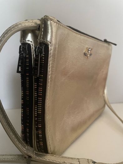 Zadig et Voltaire gold leather bag