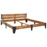 Bed Frame Solid Acacia Wood with Brushed Finish 180x200 cm Image 4