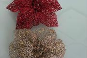 2 Poinsettia Decorations