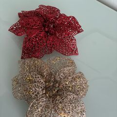 2 Poinsettia Decorations