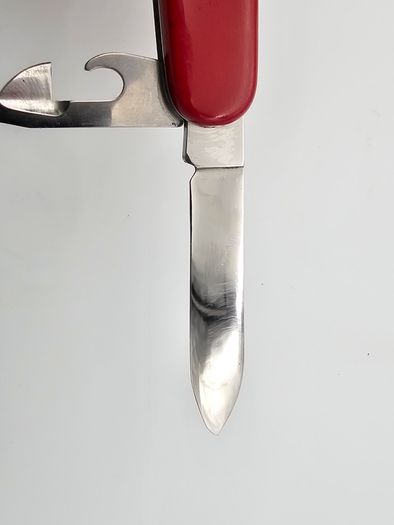 Vintage Elinox Victorinox Discontinued Model with Advertising Metal inlay Collectable Swiss Army Knife 1980s