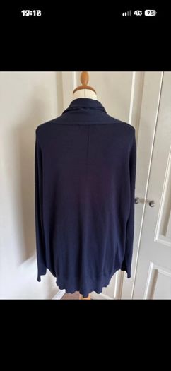 Oversize navy cardigan Zara knit suit 12-16